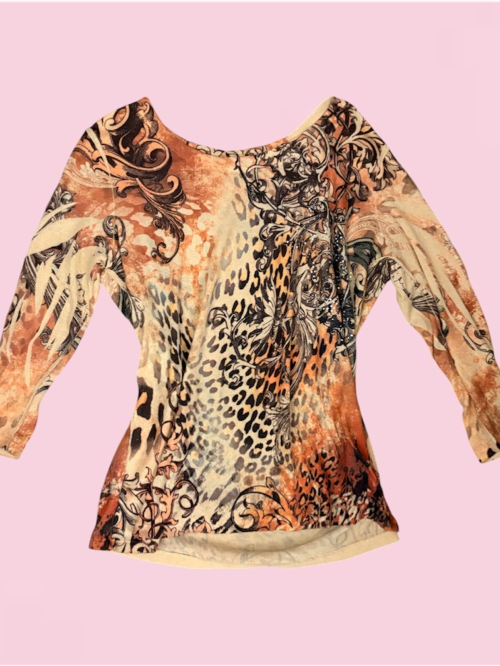 Vintage-Inspired Rhinestone top - Size PM